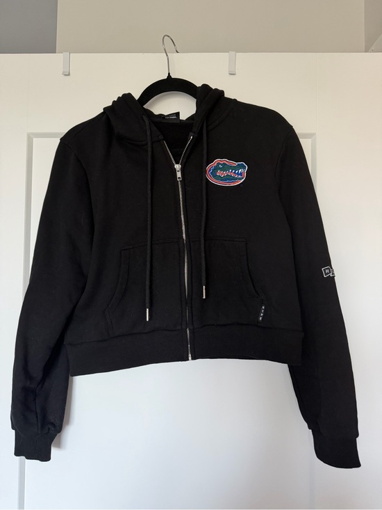 Hype and Vice Sweaters - Hype & Vice Cropped Florida Gators zip-up hoodie